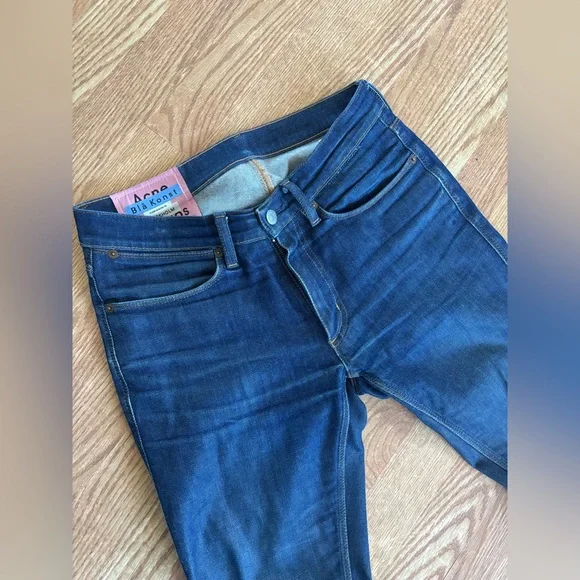 Acne Studios Max Jeans 29x32 Dark Wash Slim Straight Denim Scandinavian - Picture 3 of 11